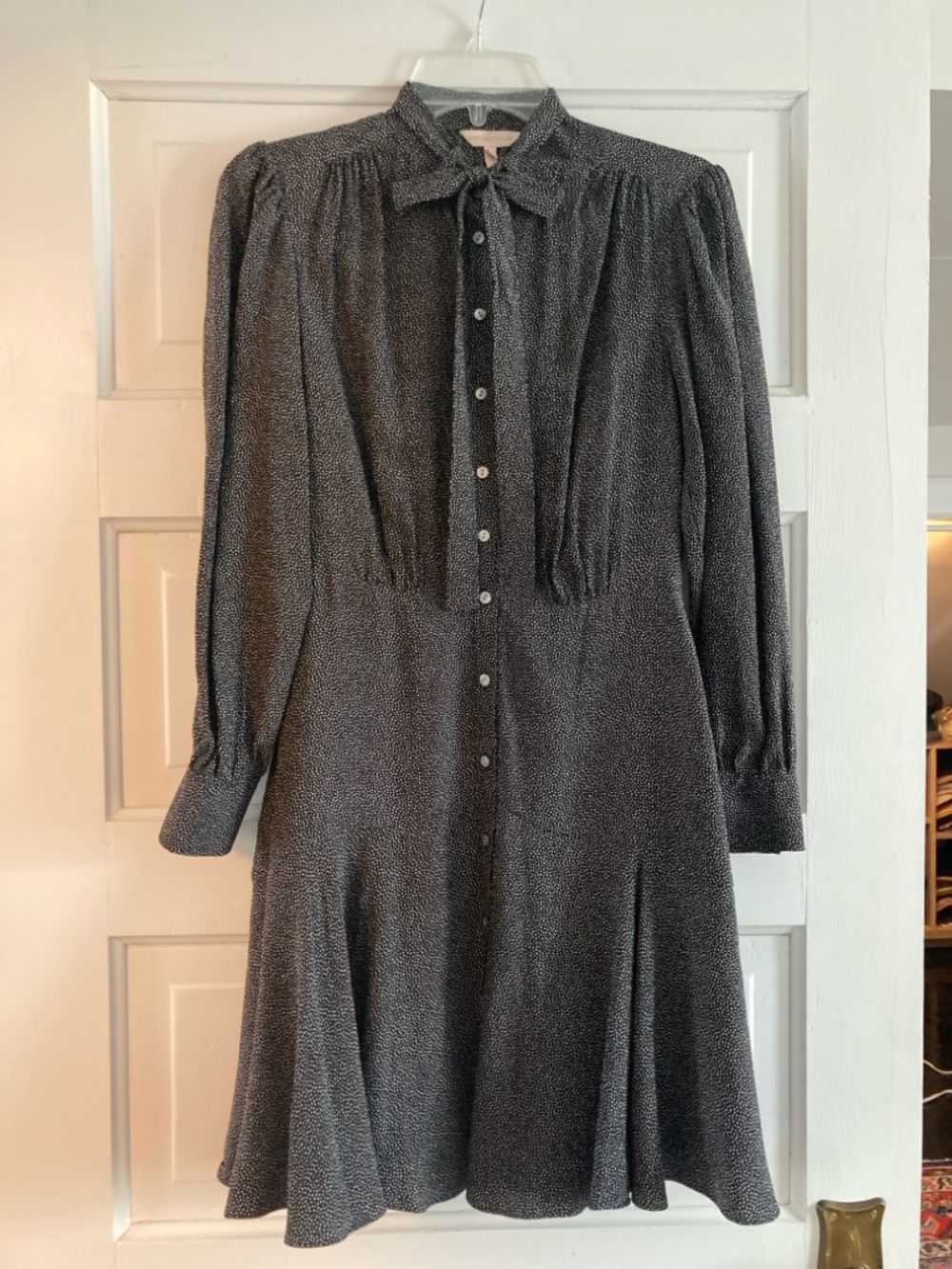 Rebecca Taylor Sprinkle Dot Silk Mini Dress